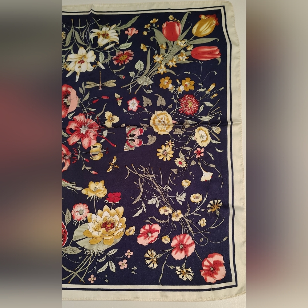 Floral  Flowers & Butterflies Print Scarf - Picture 5 of 11